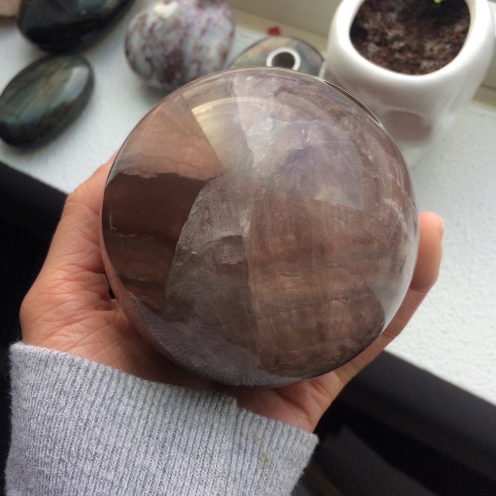 Fluorite crystal ball